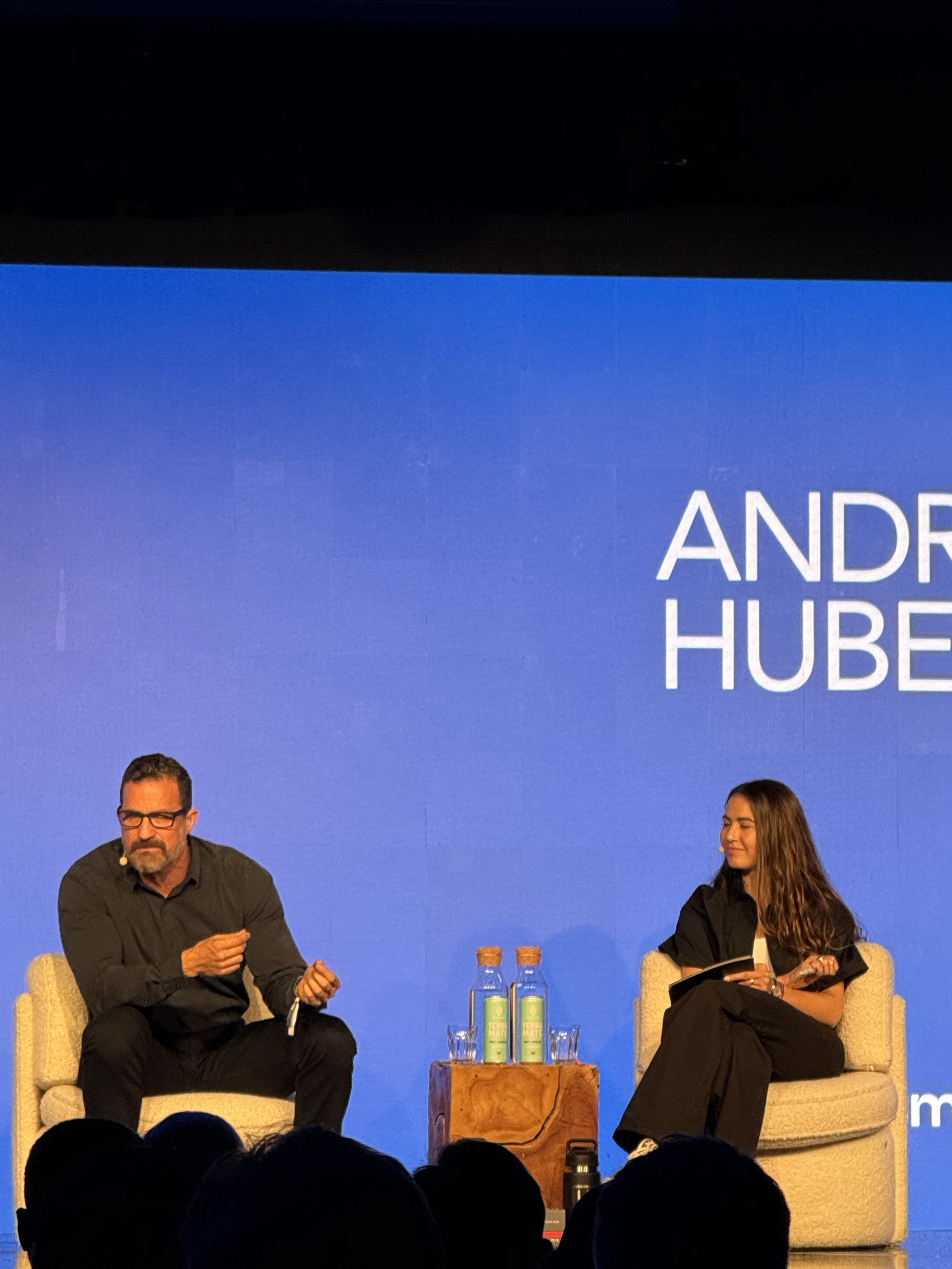 Andrew Huberman in discussion on stage at Healf's HX26 conference, London, June 2026