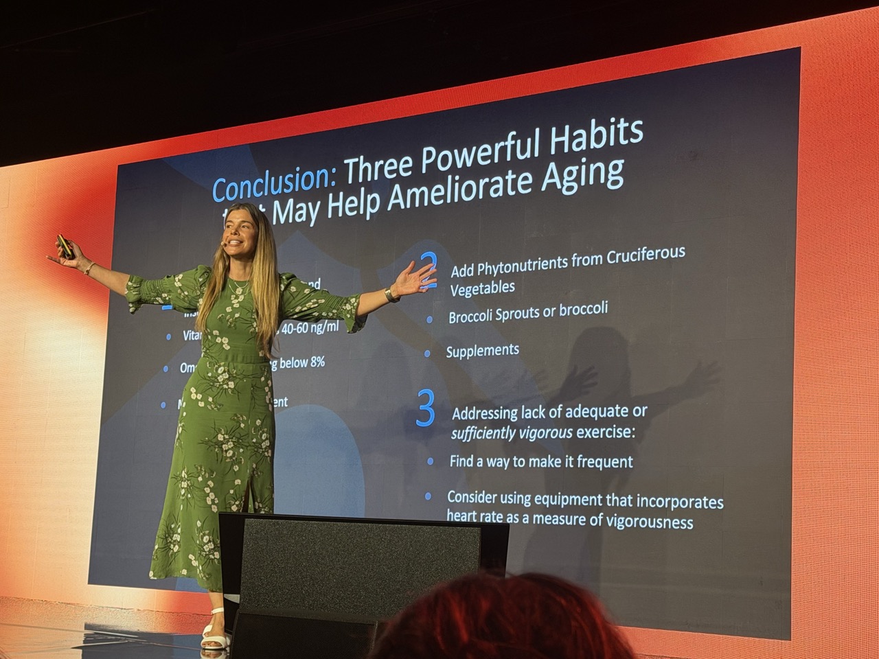 Dr Rhonda Patrick speaking at Healf HX26, London, June 2026