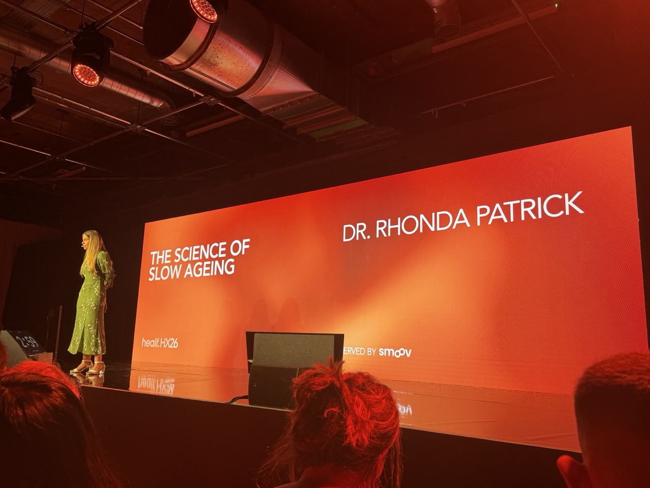 Dr Rhonda Patrick speaking on multivitamins and micronutrients at Healf HX26, London, June 2026